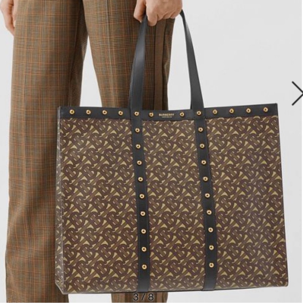 Burberry TB Monogram Tote, 100% AUTHENTIC - Picture 4 of 9